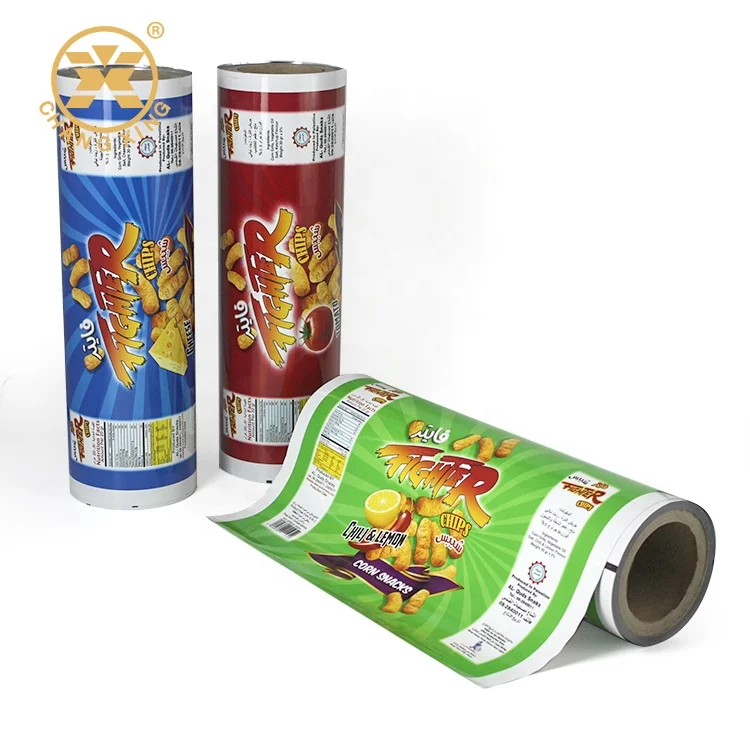 Plastic Packaging Reel for Puffed Snack Food Packaging films for chips chocolate sugar sachet
