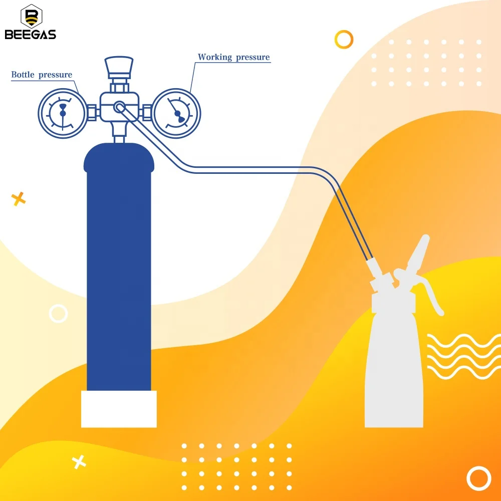 Газ закиси азота Газовый баллон 0.95L N2O крем зарядные устройства 580G N20