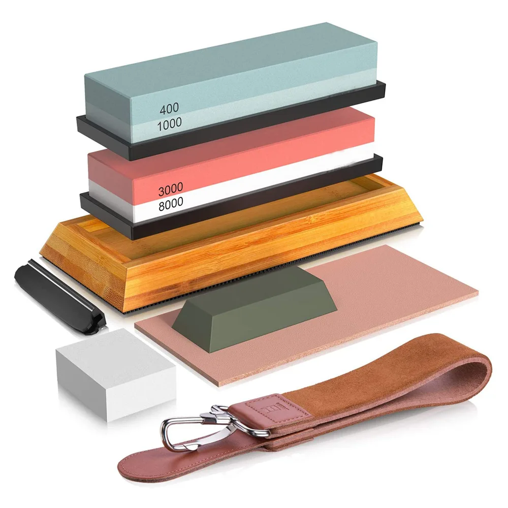 High quality Double Sided 3000/8000 Grit Knife Sharpening Stone Whetstone for Kitchen