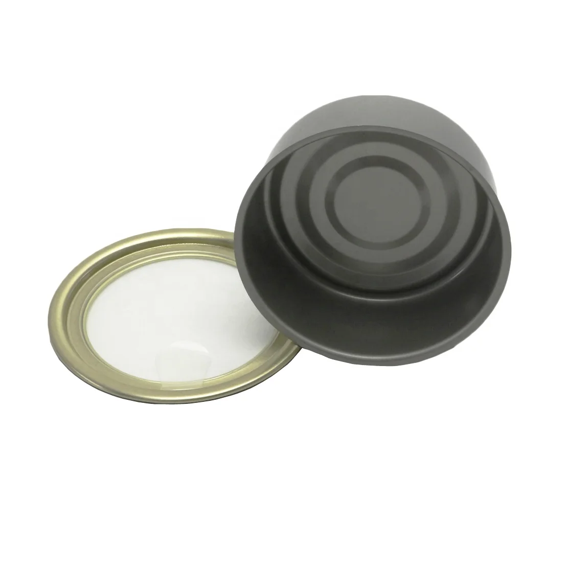 empty caviar fish meat 2 pieces metal tins cans MC-023C