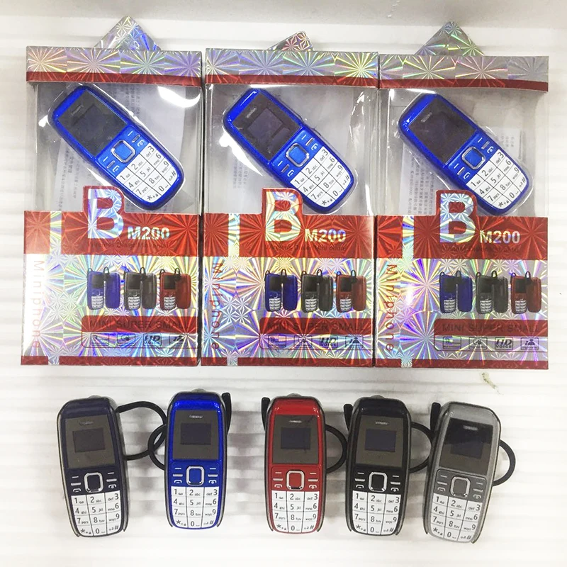 BM200 Mini Keypad Phone Dual-Cards Dual Standby Without Camera 0.66 Inch GSM Quad Band Spare Small Cell Phone for Elderly