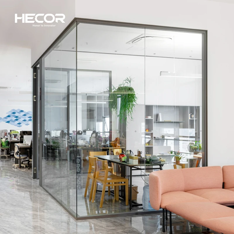 Best Selling Interior Office Cabin Partitions Custom Modular Glass Removable Partitions Soundproofing Walls