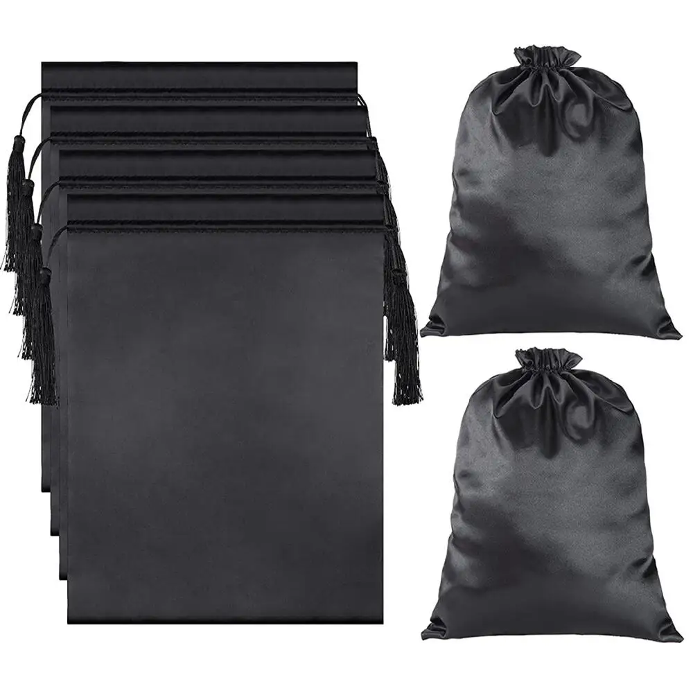 Кружевные ювелирные украшения на шнурке, роскошный коричневый Подарочный мини-мешочек в форме сердца, биоразлагаемый мешочек для туалетного столика, переработанный атласный мешок невесты с кисточкой для упаковки