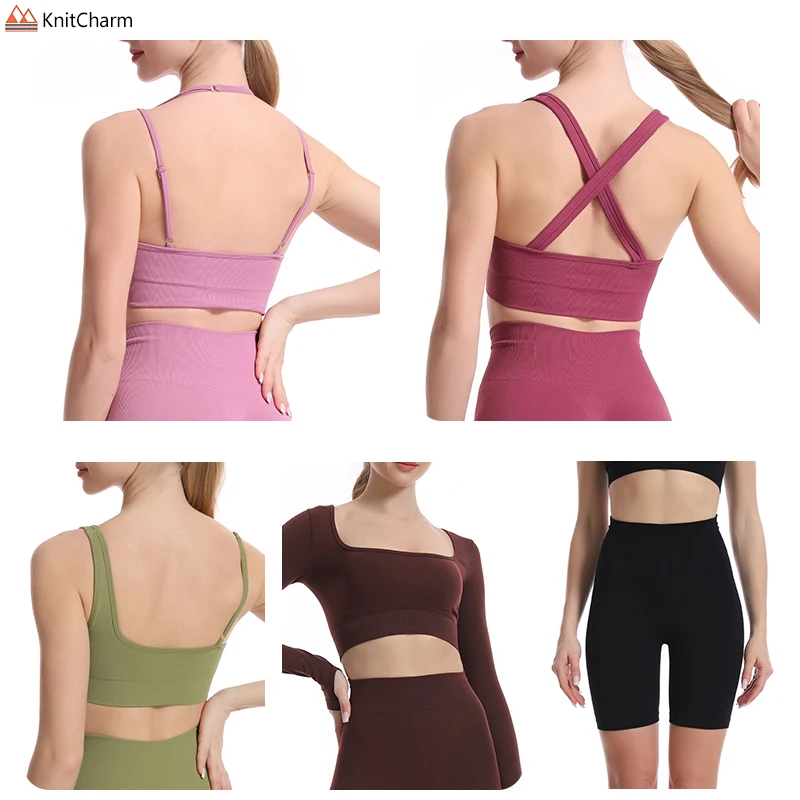 Seamless Outdoor Sports Yoga Suit Advanced Feeling Naked Feeling No Trace Yoga Suit Women Gym Fitness Yoga Sets