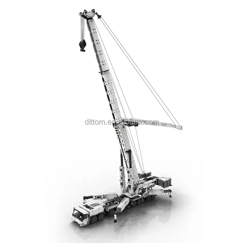 Mould King 17007 Liebherr LTM11200 Crane Truck Bricks 2.4G&APP Motorized Crane Technical Educational Model Building Blocks Toys
