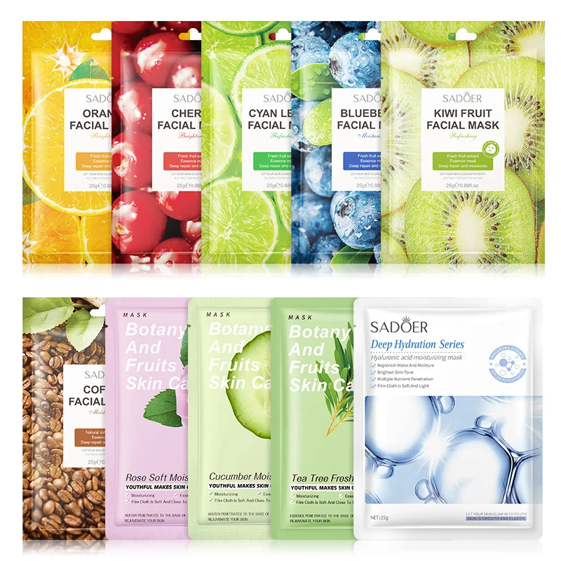 Private Label Cosmetics Face Mask Moisturizing Hydrating Vegetable Fruit Mask For Dry Skin