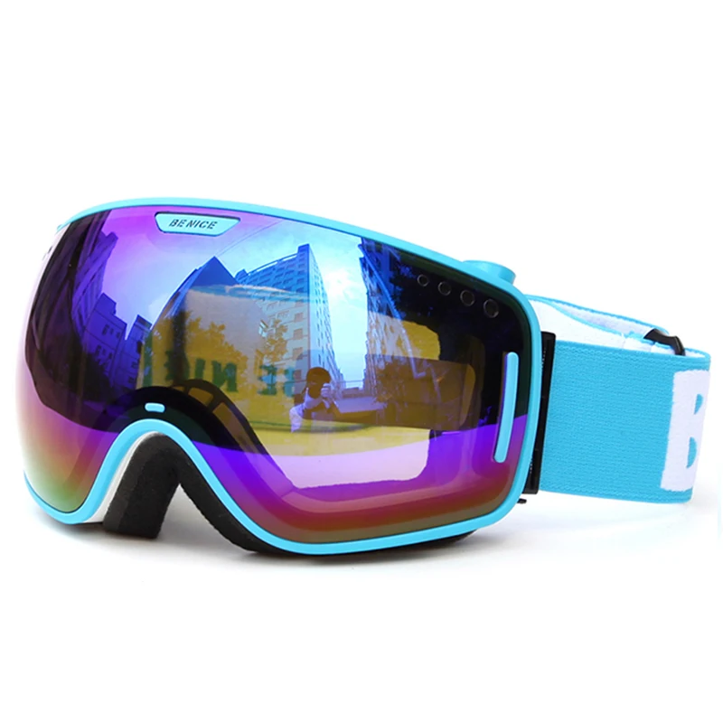 Ski Goggles Snow Snowboard UV400 Goggles  for Adult Women Men  Sport Adults s TPU Anti-fog snowboard  goggles