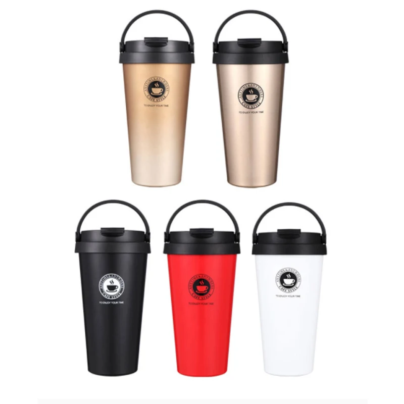 Custom Logo Car Vacuum thermoses Travel Insulated Double Wall Tumbler To Go Reusable 304 Stainless Steel Coffee Mug Cup With 17o