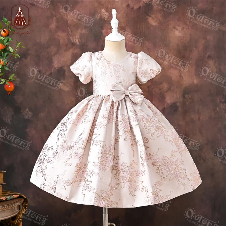 Yoliyolei Hot Selling Baby, Flower 6st First Birthday Boutique Custom Dress 5-9 Year Baby Girl Birthday Dresses/