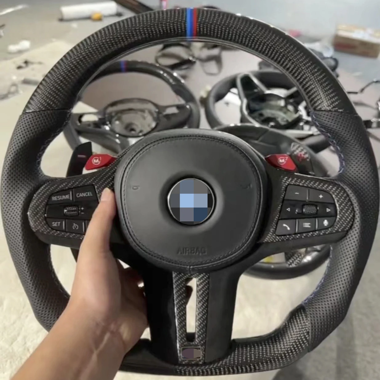 High M Sport Performance Forged Carbon Fiber with Shift Paddle Carbon Fiber Steering Wheel For BMW 3 f30 f80 x2 g22 g82 g20 g80