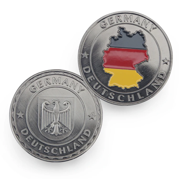 
Custom Commemorative Enamel German Souvenir Black Euro Coin 