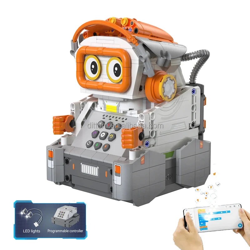 Dual Mode APP Programming Picass0 Painting Robot RC Smart Robot Building Block Cada C83006W