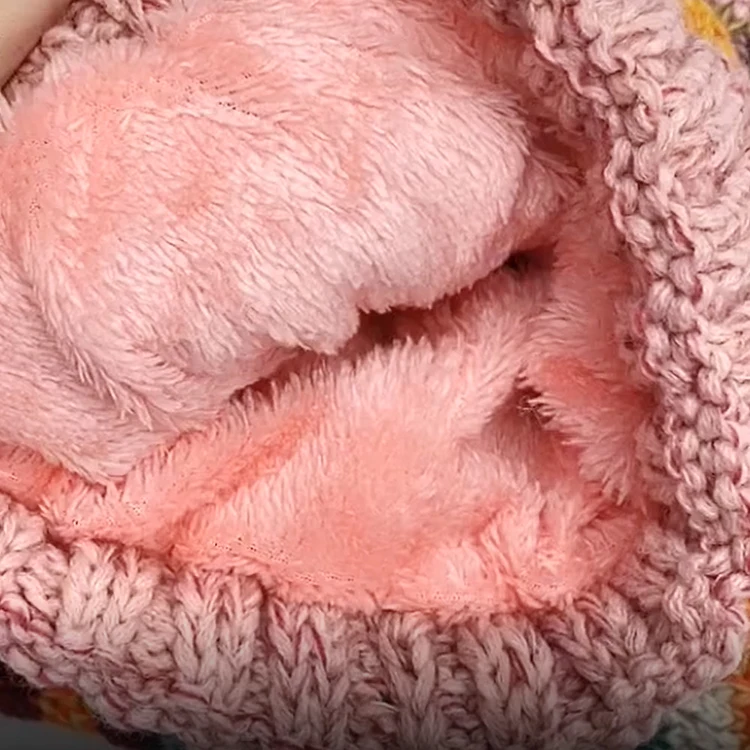 6 Color women warm cable knitted beanie hats , 2pcs /set winter hats and scarf set