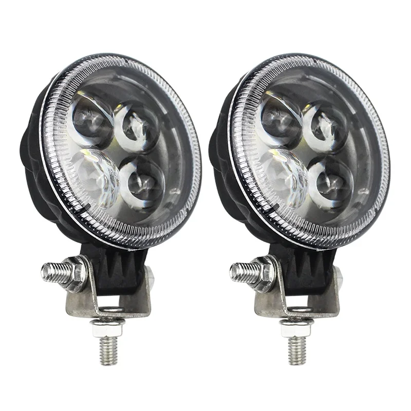 Автомобиль 3 дюймов Мини, жёлтый, белый, 12V 24V 12W LED рабочий свет для мотоцикла внедорожный Лада 4WD 4x4