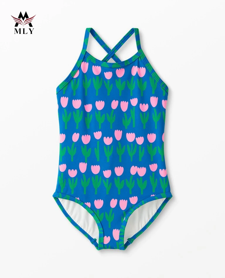 OEM service custom print one piece kids swimwear girls children bikini