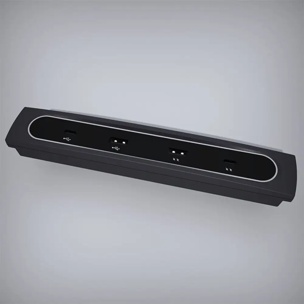 WZAUTO Hot Sale With Display Colorful Atmosphere Lights Fast Charging Central Control Expansion Dock USB Hub For Tesla Model 3/Y