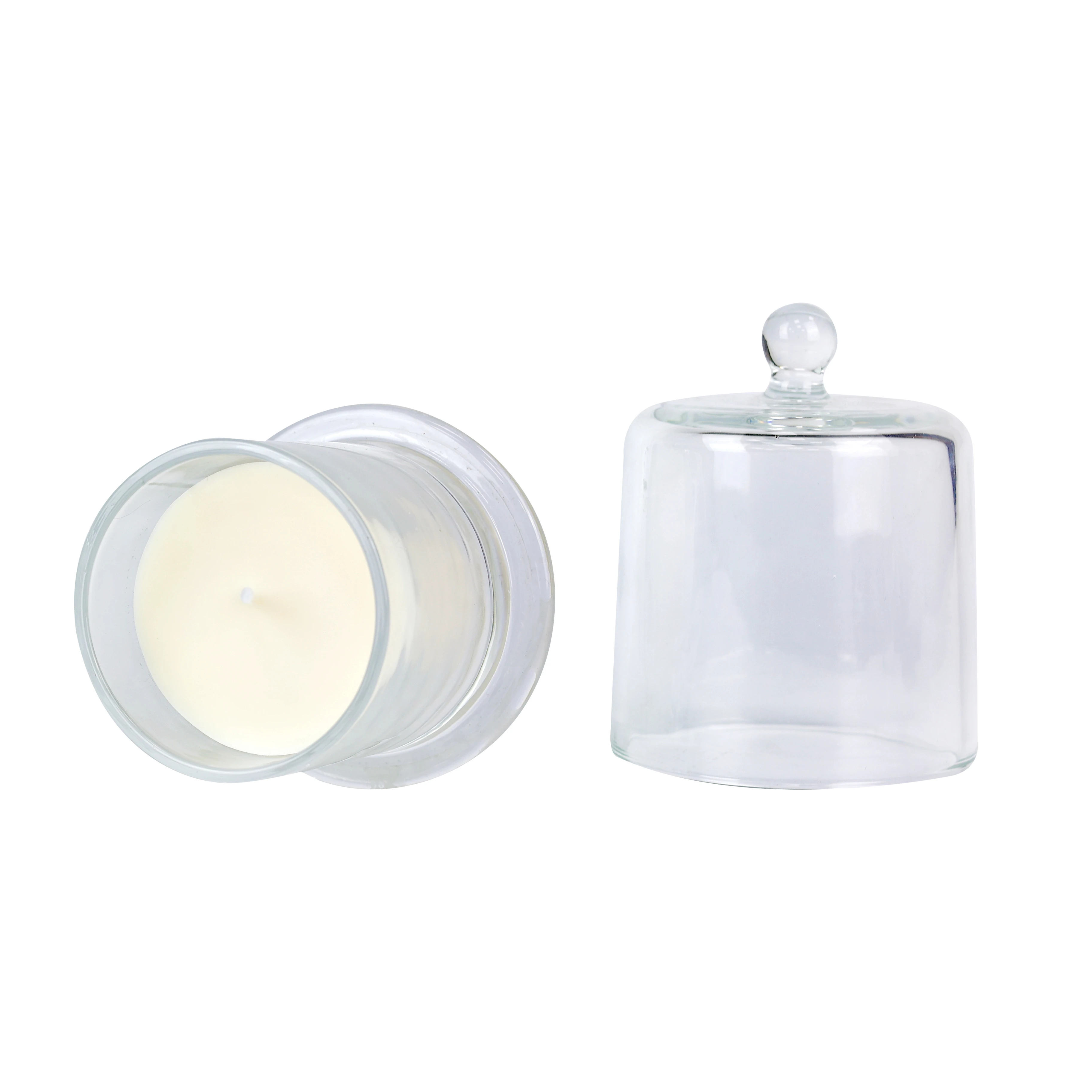 Customized 130g Wedding Novelty Joy  Soy Wax Aromatherapy Scented Candle with Glass Lid