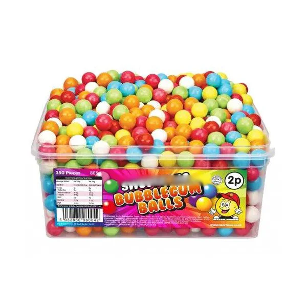 Wholesale Custom China Halal Fruity Bulk Colorful Bubble Gum Balls