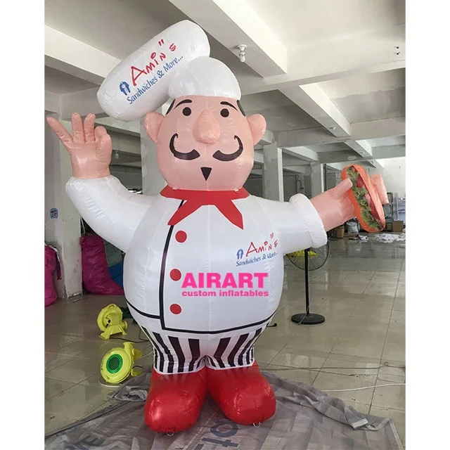 Customize Inflatable Chef Restaurant Outdoor Advertising Inflatable Cook Man Blow Up Inflatable Cook