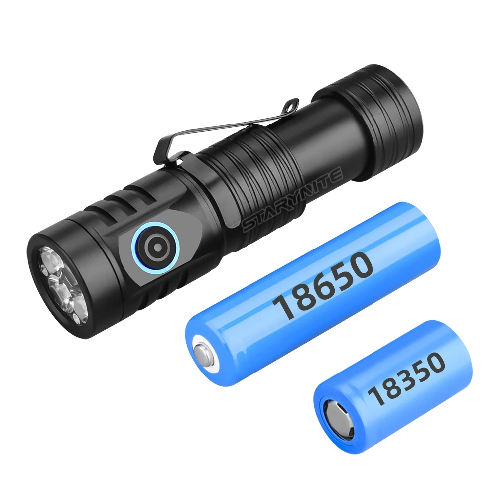 STARYNITE Patent Telescopic Tube 2000 Lumen 4pcs XPG3 Leds Rechargeable Led Pocket Flashlight Powered by 18650 or 18350 battery