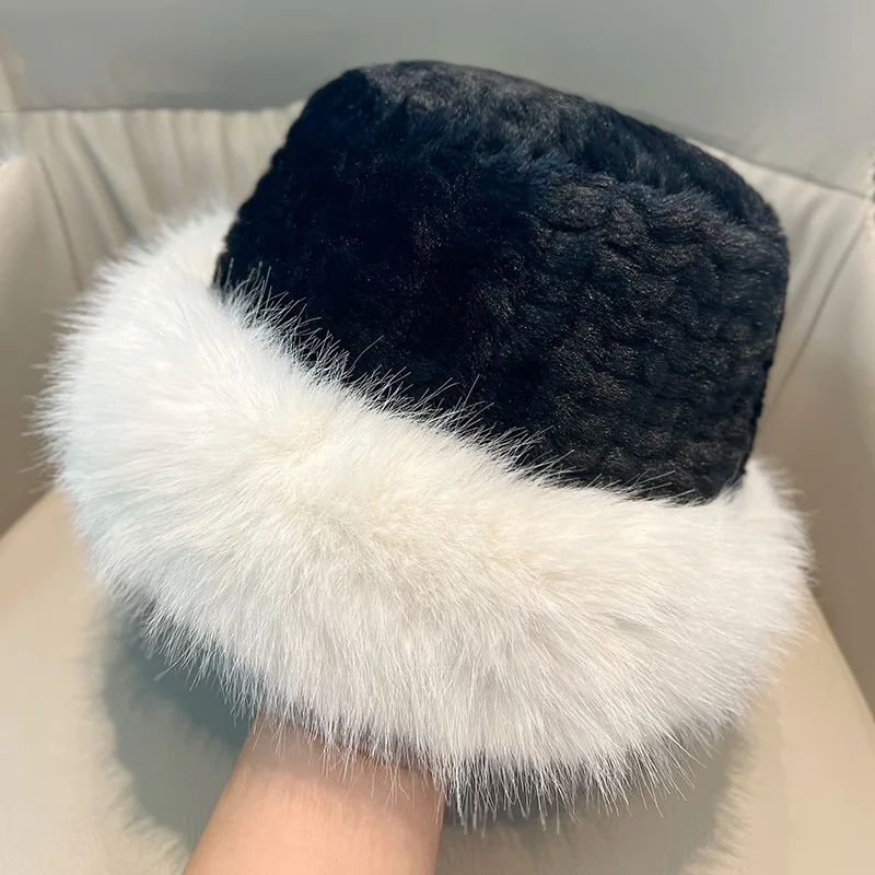 Faux Winter Hat Adults Bucket Hat Fashion Design New Design Warm Lovely Custom Logo Casual Cozy Fuzzy Furry Girl Women Female