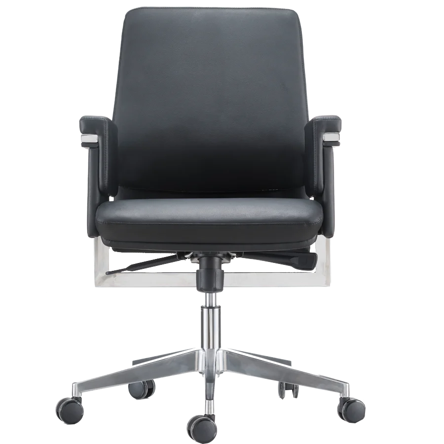 Luxury 350 Aluminum Alloy Chassis 360 Degree Swivel Genuine Leather Executive Gaming Chair Revolving Feature PU Office Chair