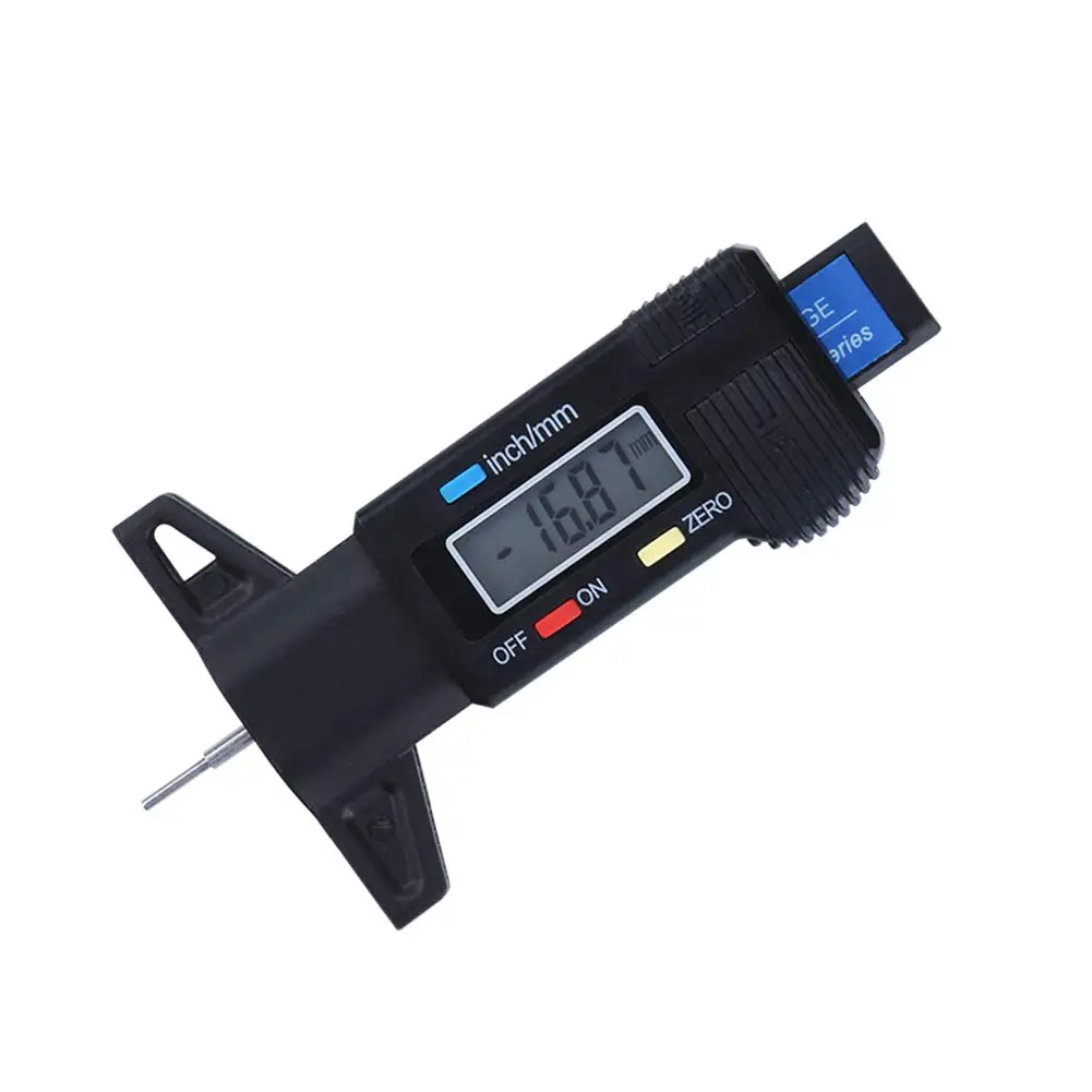 Tire Tread Depth Gauge Digital Tire Tread Depth Gauge LCD with Inch and MM Conversion of 0-0.98 Inches