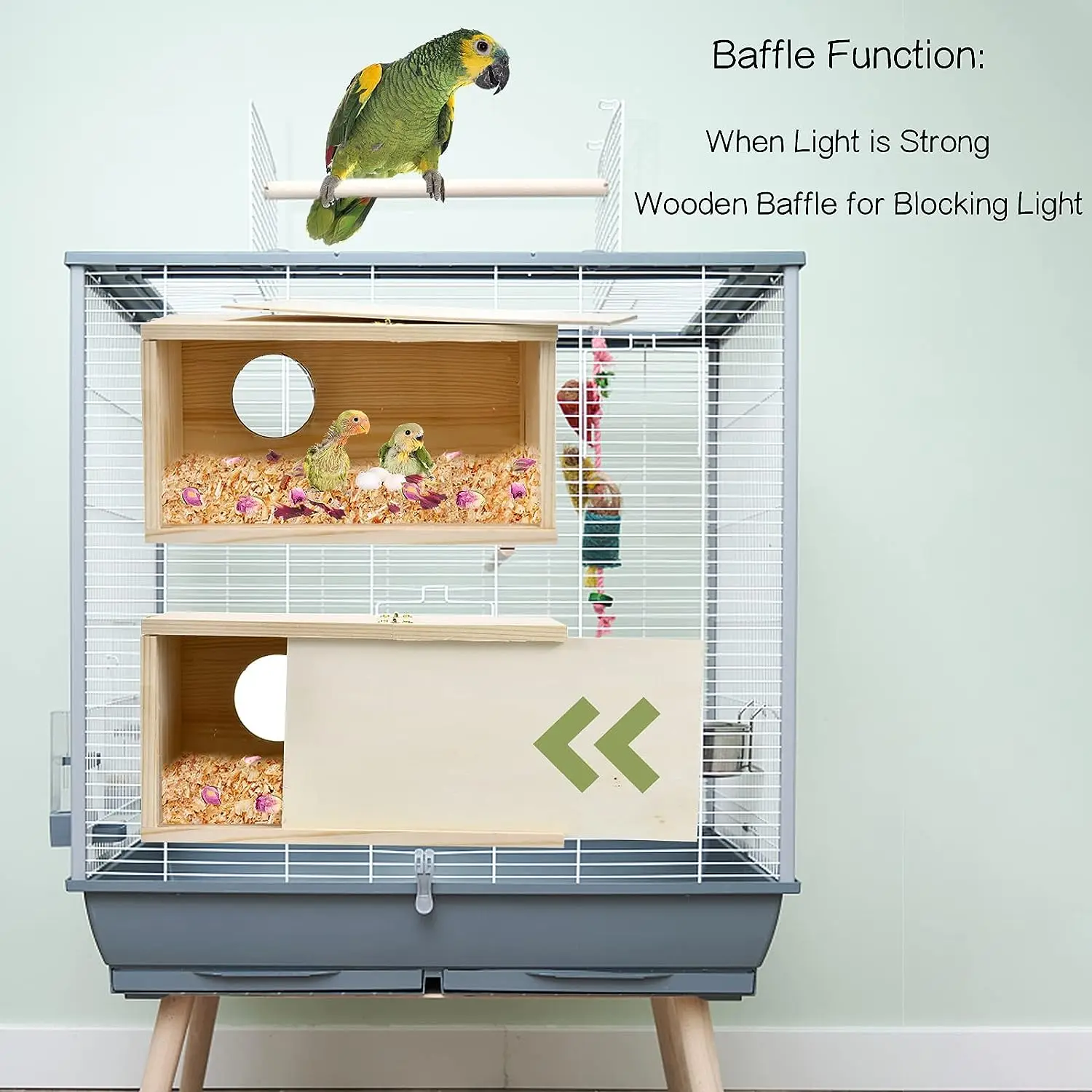 Parakeet Nesting Box Cockatiel Nesting Box Bird Nest Bird Breeding Box House Wooden