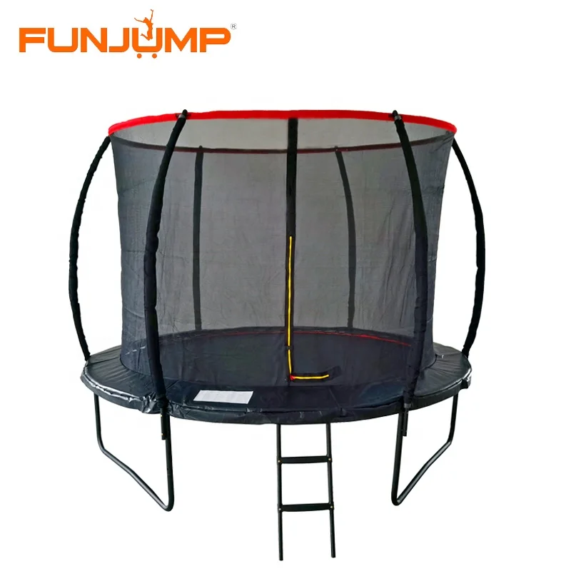 Funjump 8ft 10ft 12ft 14ft New Design Garden Round Trampoline Outdoor Safety Enclosure Jumping Adults Kids Trampolines