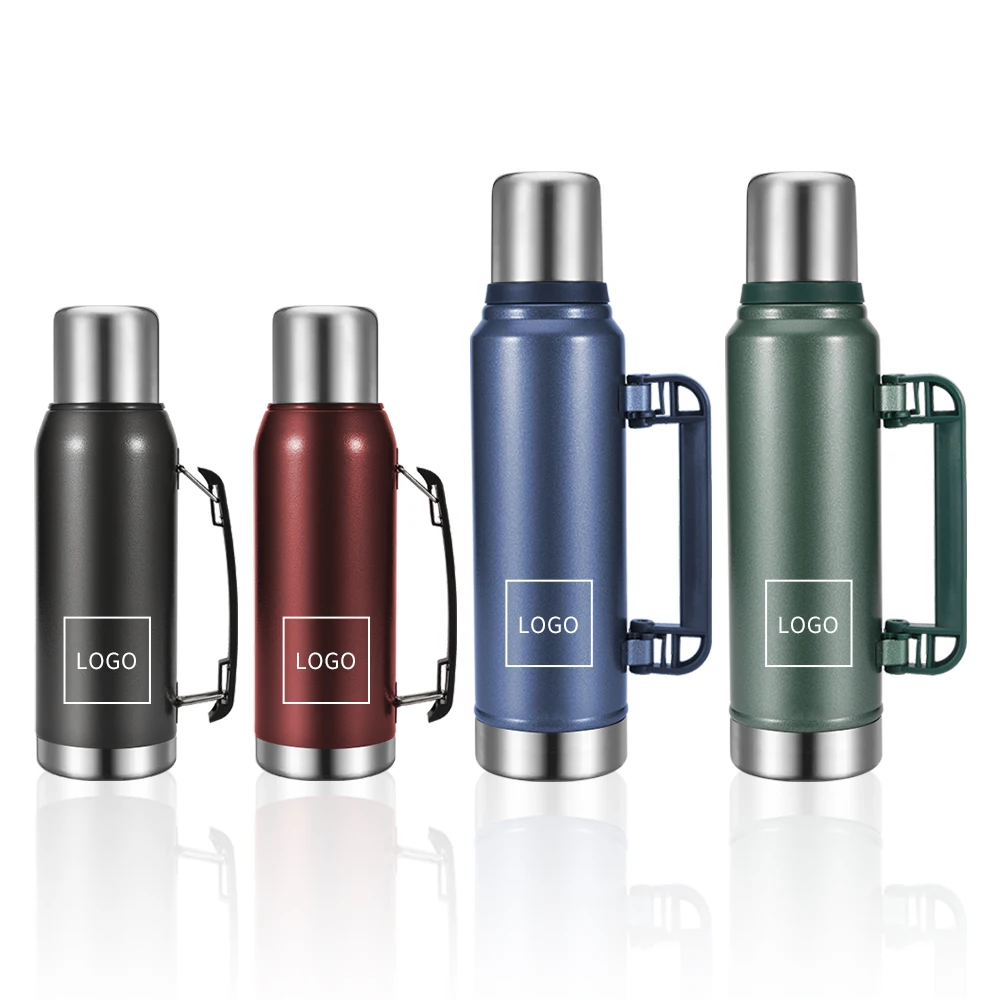 Factory Directly Sale Portable Camping Stainless Steel Large Capactity Vacuum Flask With Handle
