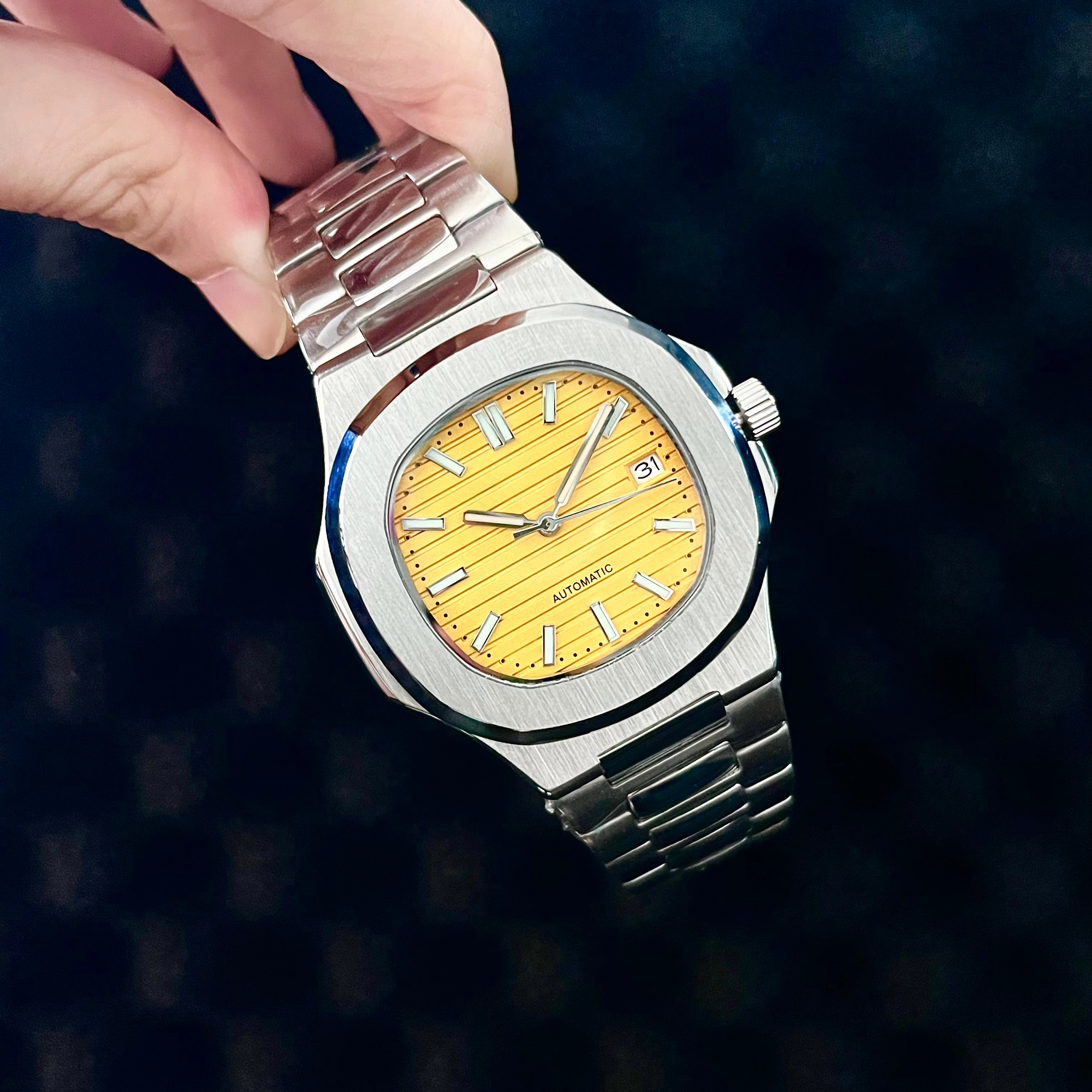 OEM ODM Stainless Steel designer Watches With Calendar Luxury Watch automatic watch Clock Custom Logo