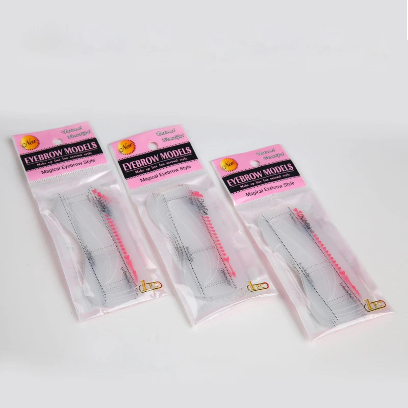 Cangli Beauty Eyebrow Definer Powder Stamp Makeup with 10 Reusable Stencils