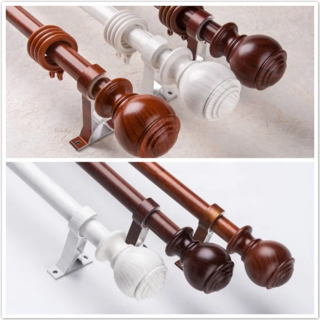curtain rod set High quality Roman Pole Aluminum Alloy Double Bracket Curtain Rod Wall Bracket modern home decoration Rome rod
