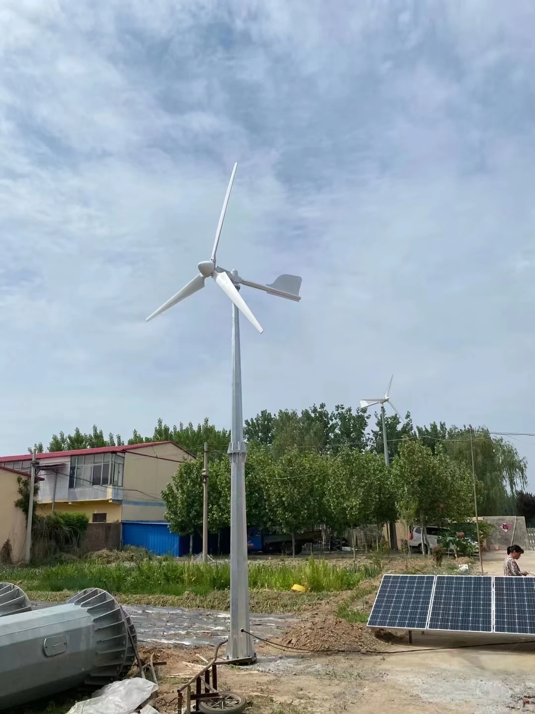 on grid 380V 10KW  system kit Tail wing yaw 10KW MPPT Wind Turbine direct permanent magnet generator for factory ,farm,park use