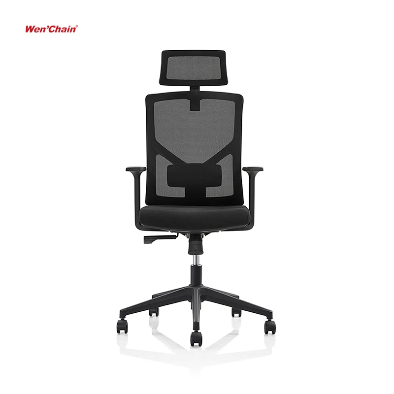 Manufacturers Cheap Staff Task Height Adjustable Computer Desk Midback Swivel Mesh Office Chair With Arm Rest