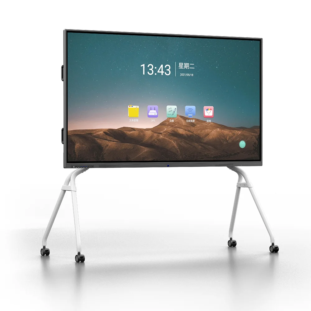 Professional Custom 65 75 85 98 100 110 Inch Interactive Whiteboard 4K Infrared Touch Screen Smart Board Interactive Flat Panel
