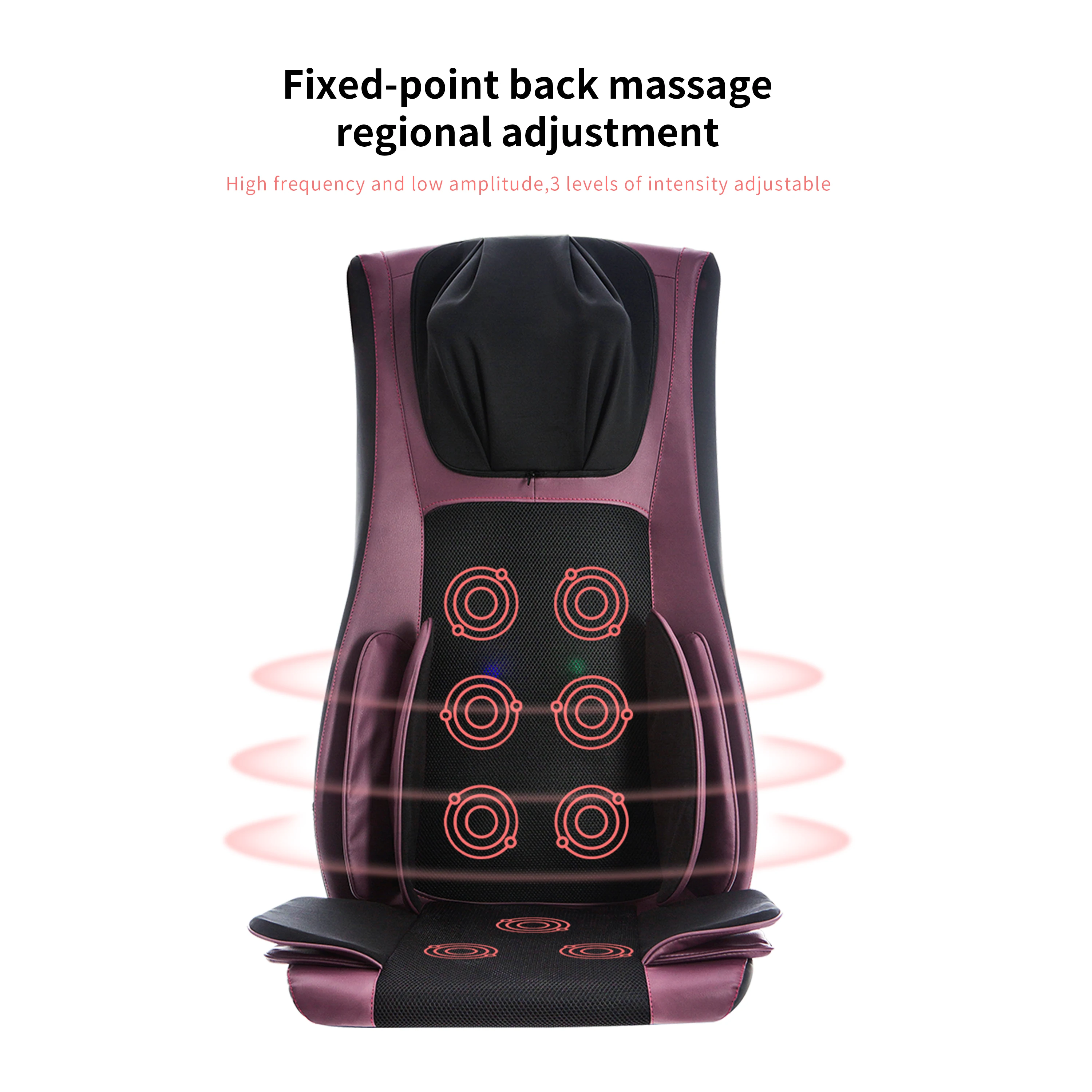 Factory Wholesale OEM Portable Neck Back Full Body Massage Car Seat Infrared Vibration Massager Cushion with Pillow