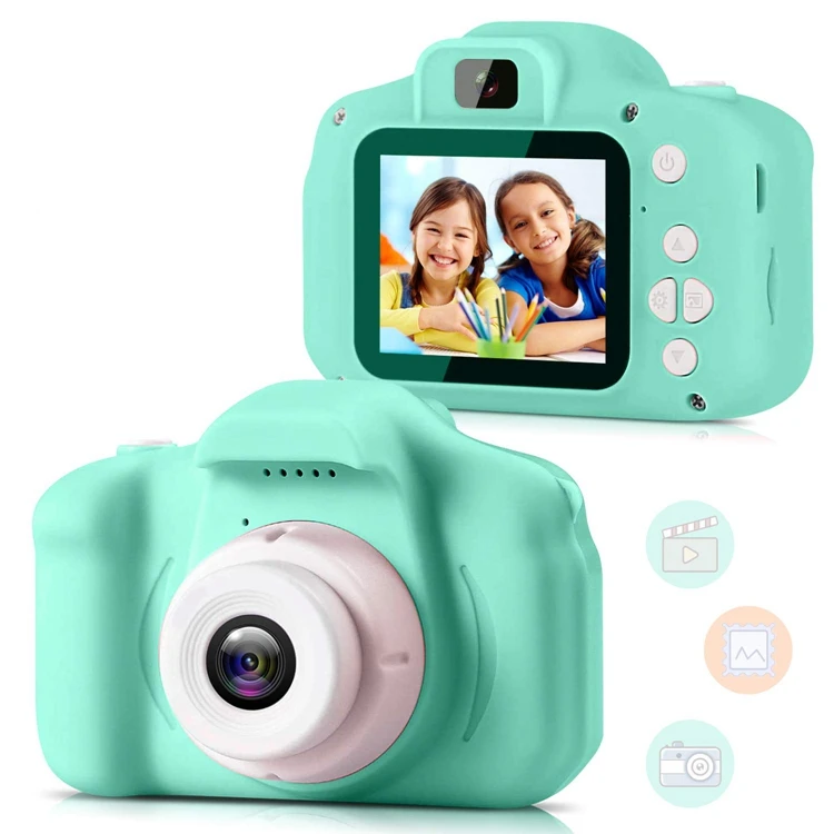 Kids Camera 2 Inch With Games 32 Gb Mini 2.4 Inch Digital Photo Children Selfie 1080p Cat Camera For Kids