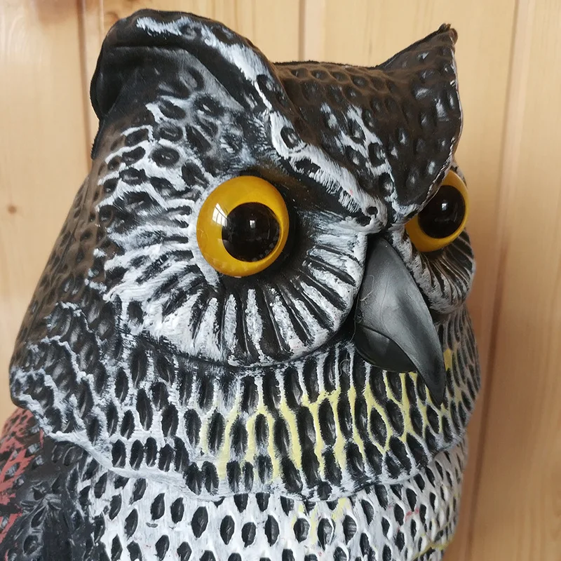 Репеллент для вредителей, скульптура в виде совы с вращающейся головкой, защита сада, палочка для птиц