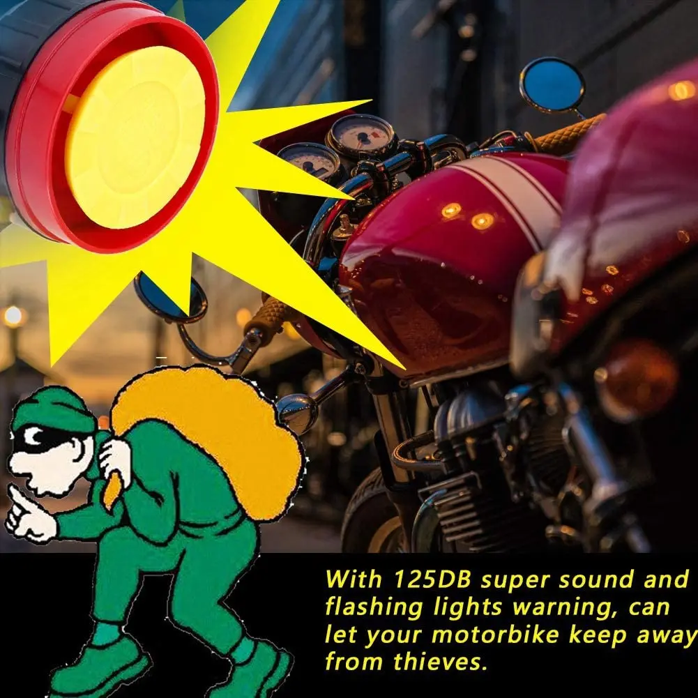 Universal Motorcycle Alarm System Remote Control Engine Start 125dB