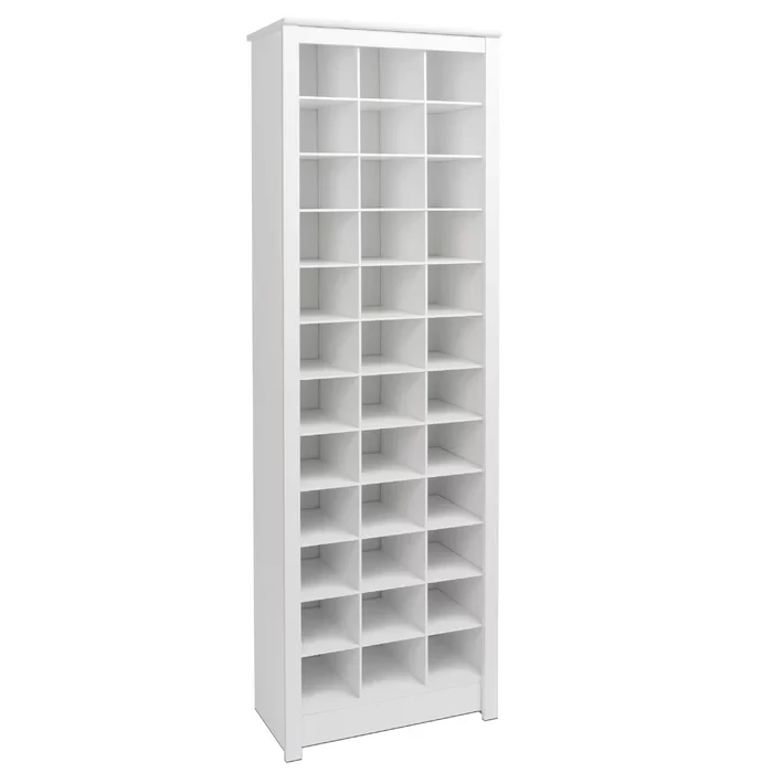 Wooden High Shoe Rack Shelf Organizer for Hallway Living Room Entryway Slipper MDF Organizer 36 Pairs Shoe Cabinet