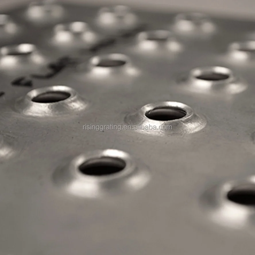 Non slip Perforated Sheet Raised Holes Dimple Plate/ Bump Round Hole Punching Plate