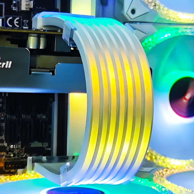 COOLMOON ARGB neon line computer pc accessories 30cm  led strip Mainboard Sync use with ATX 24PIN/8PIN GPU Cable