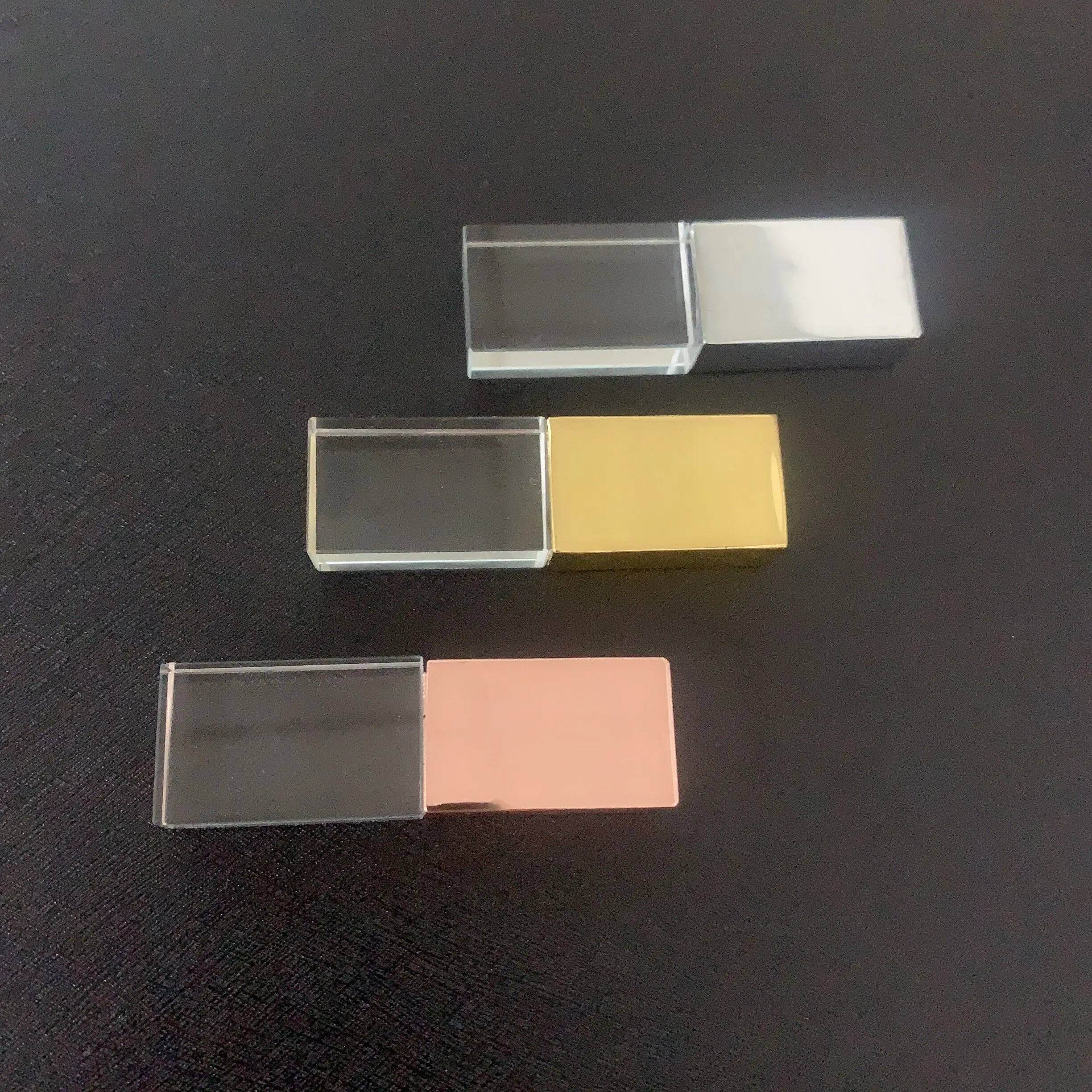 Rose Golden Glass Romantic Wedding Gifts Crystal Flash Drives 8 GB Custom LOGO Glass 32gb Transparent USB Sticks