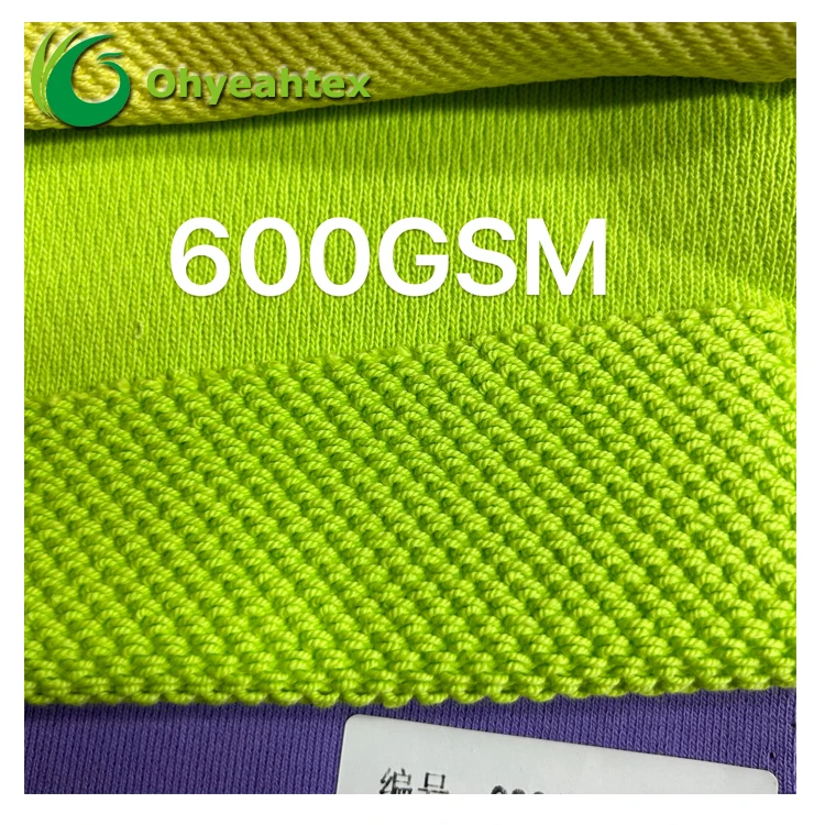 Готовый к отправке много цветов в наличии 350-600 GSM французский махровый 50% хлопок полиэфирная ткань для тяжелых толстовок