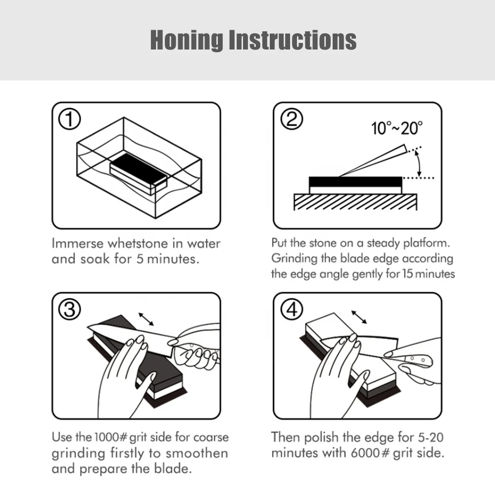 New Universal chef using double side #1000/6000 whetstone knife sharpener tool whetstone set knife& scissor sharpening stone
