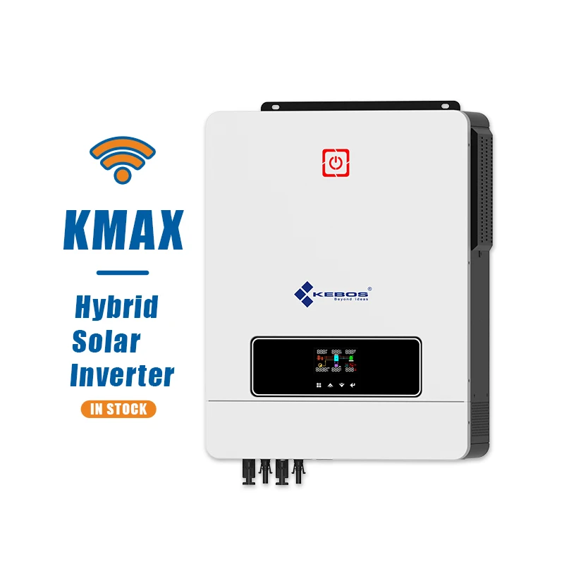 Кебос KMAX-10200-48V ЖК-дисплей однофазный чистый синусоидальный солнечный инвертор на автономной сети Гибридный с MPPT 120A