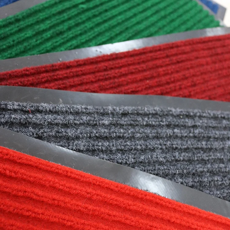 Red polyester stripe wedding rug carpets mat