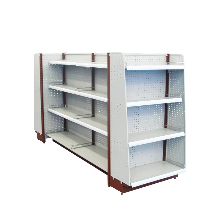 Customized Top quality Shop Commercial metal Supermarket Shelves For Retail Store Double-Sided