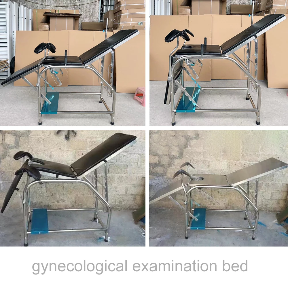 MY-R023K Good quality gynecological examination stainless steel bed hospital table for clinic